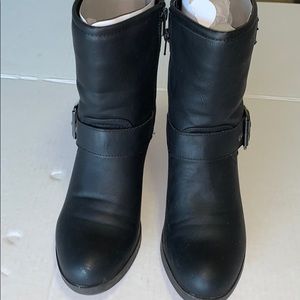 Black Buckled Ankle Boots
